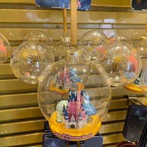 2024 Disney Mickey Mouse Icon 4 WDW Parks Glass Ornament